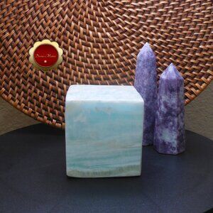 Caribbean Calcite Cube, 2LB +